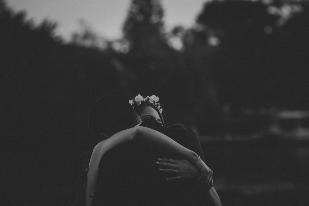 Intimate wedding photography black and white