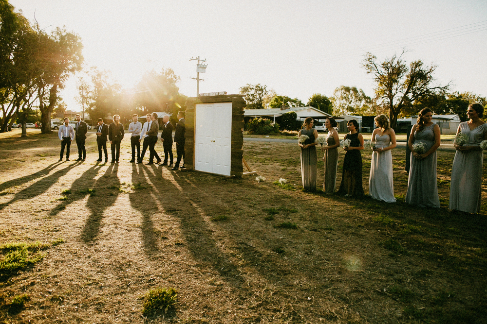 Perth DIY Wedding outdoors bridesmaids groomsmen