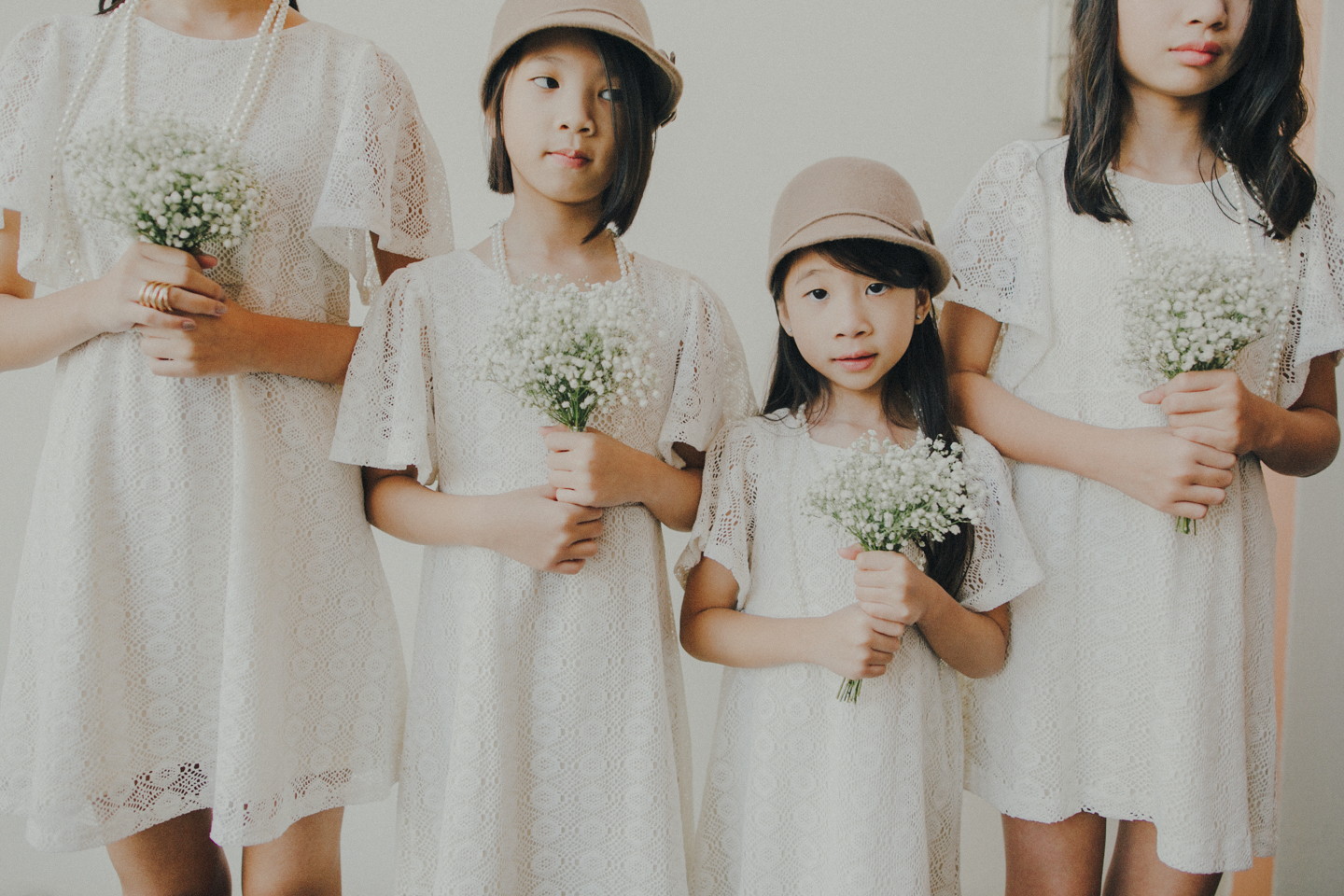 Bohemian flower girls singapore wedding